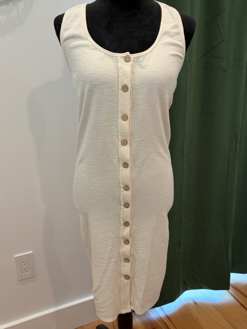 We the Free by Free People Button-Front Ribbed Dress